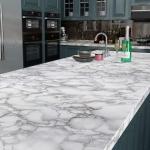 White Marble Sheet Sticker For Kitchen Wallpaper (60*2m)