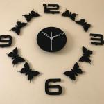 3d Wooden Butterfly Wall Clock