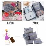 6 Piece Travel Packing Organizer Bag Set – Keep Your Essentials Neat And Tidy (random Color)